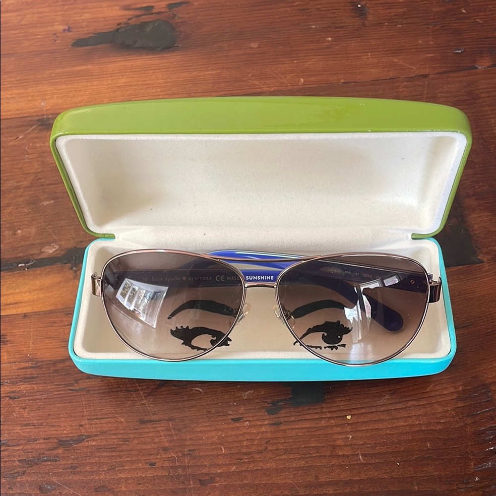 Kate Spade Aviator Sunglasses with Case